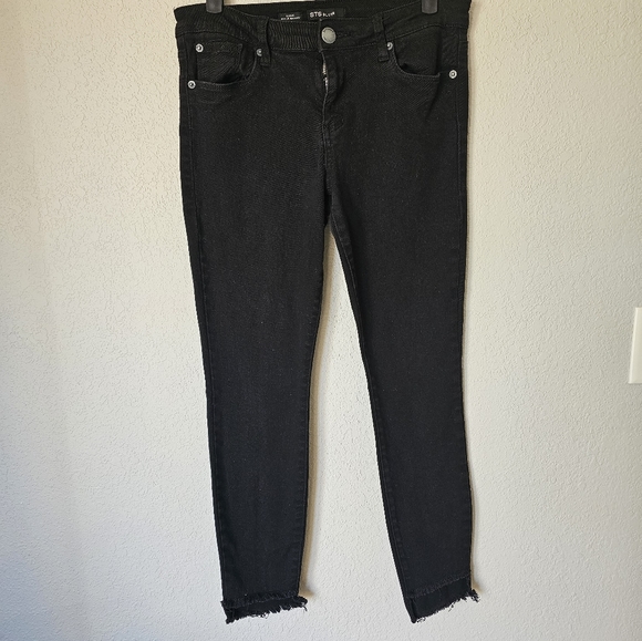STS BLUE Emma Black Step Hem Skinny Jean - Picture 4 of 6